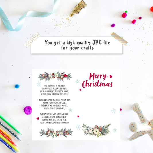 Merry Christmas Dad Footprint Poem