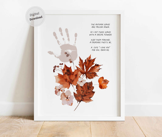 Fall Leaves Thanksgiving Handprint art