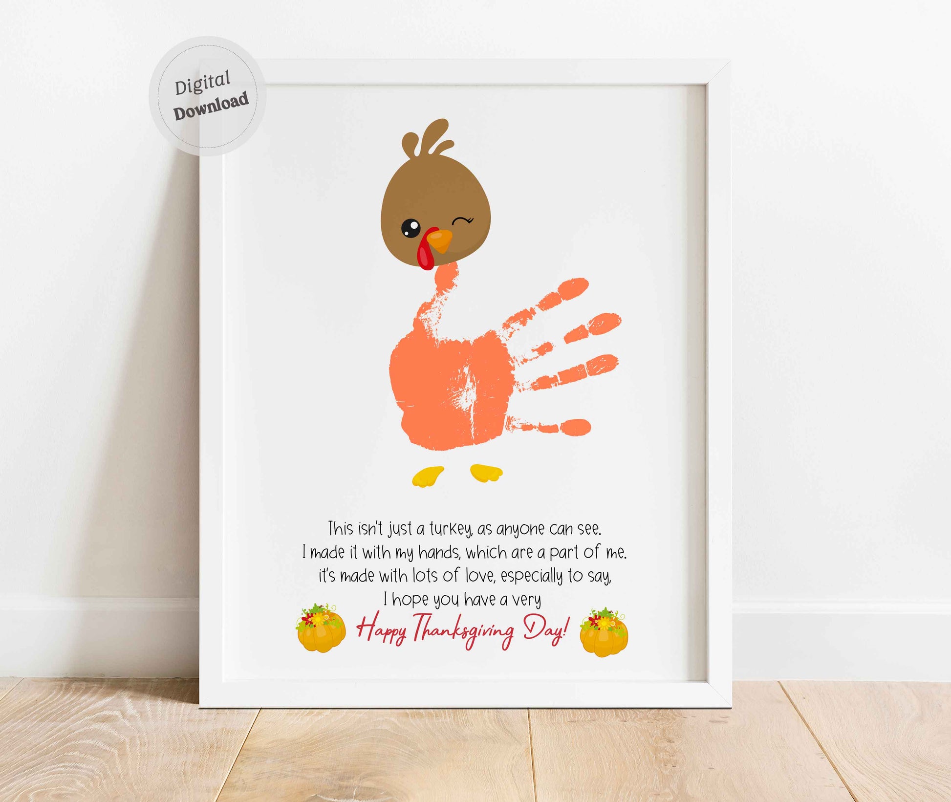 Turkey Poem Handprint Art