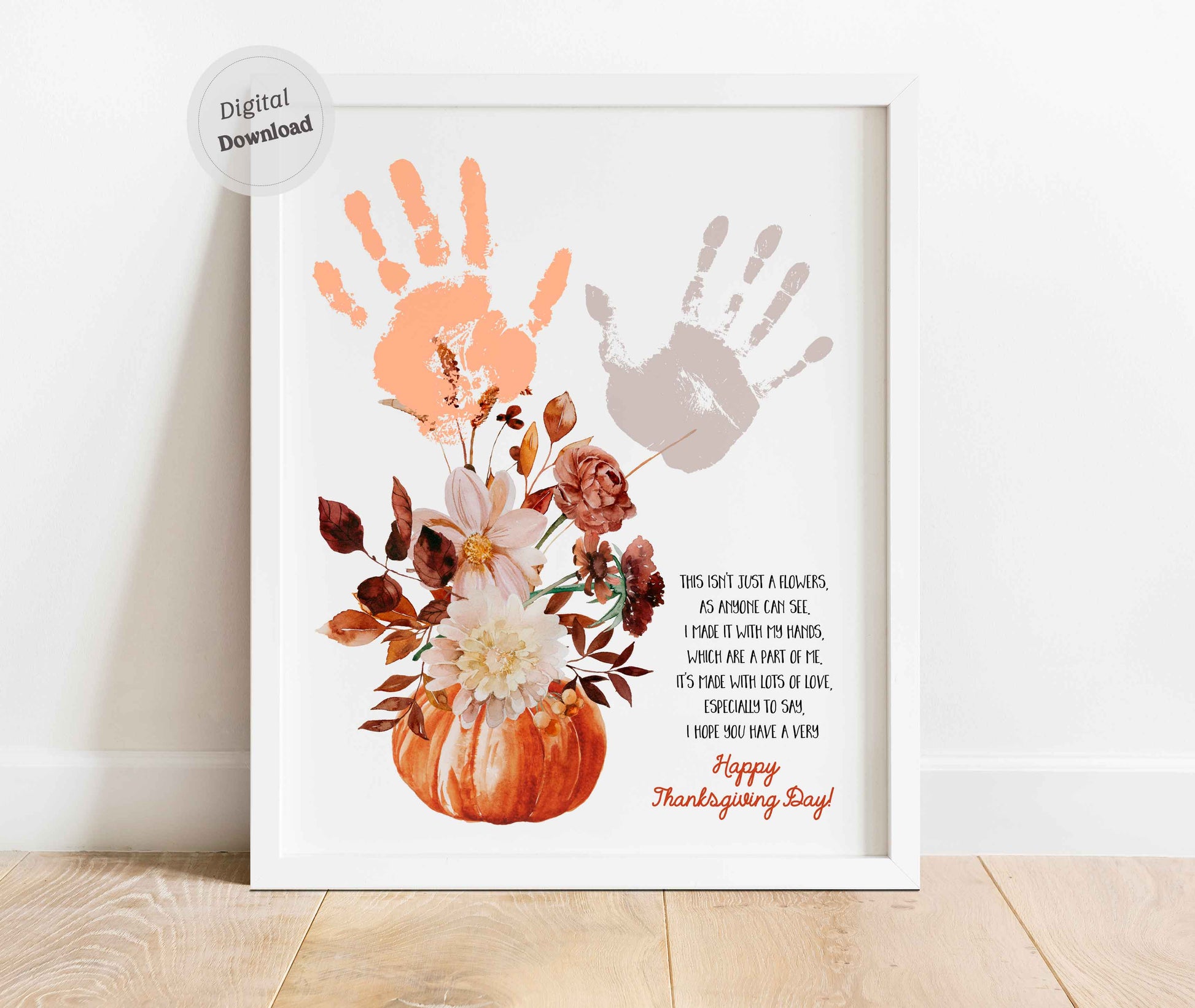 Pumpkin Handprint Craft