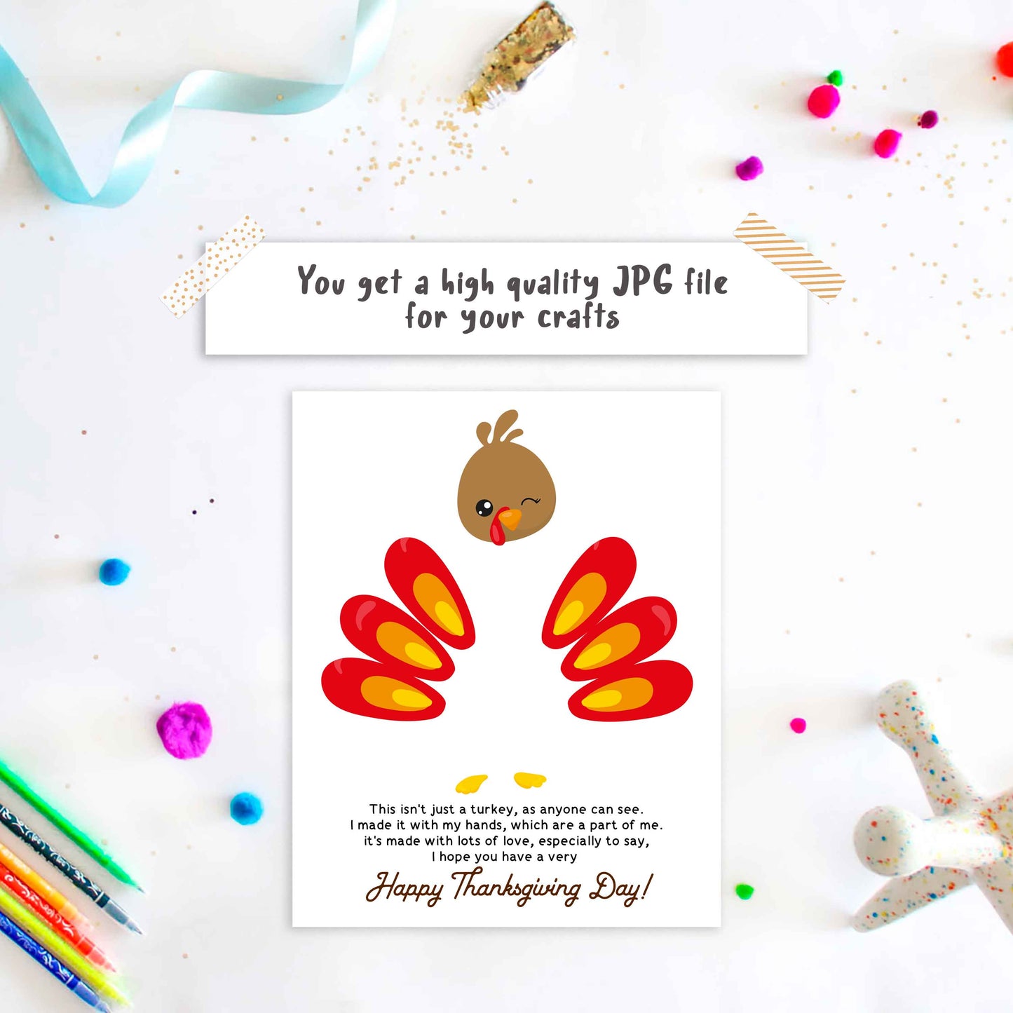 Turkey Poem , thanksgiving footprint crafts template