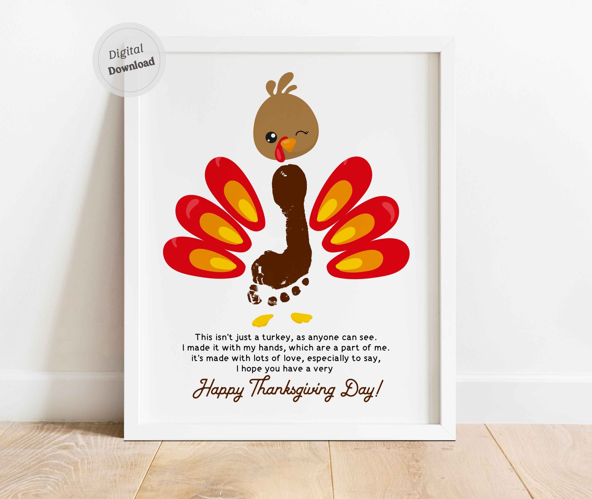 Turkey Poem , thanksgiving footprint crafts