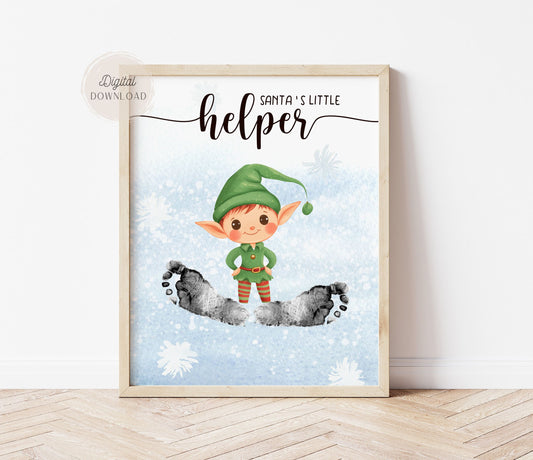 Christmas Elf Footprint craft 