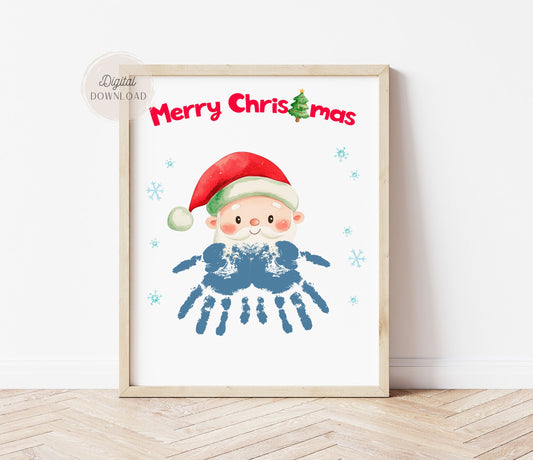 Santa's Beard Handprint 