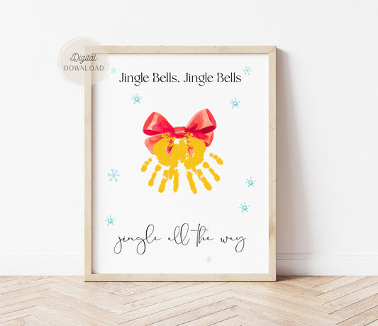 Christmas Bells Handprint craft 