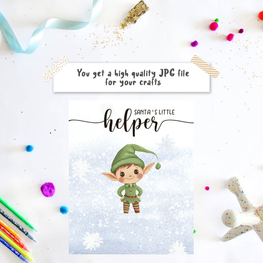 Christmas Elf Footprint craft 