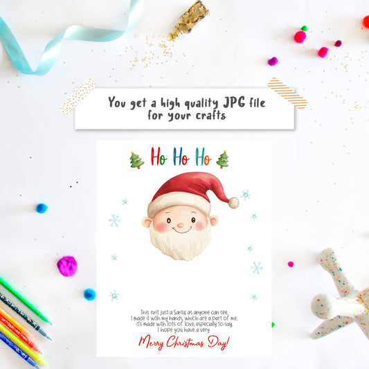 Santa Handprint poem template