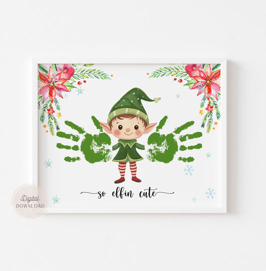 Christmas Elf Handprint craft 