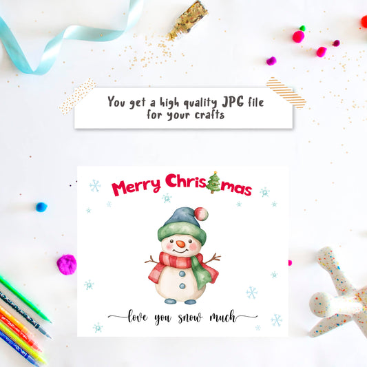 Snowman Handprint art template