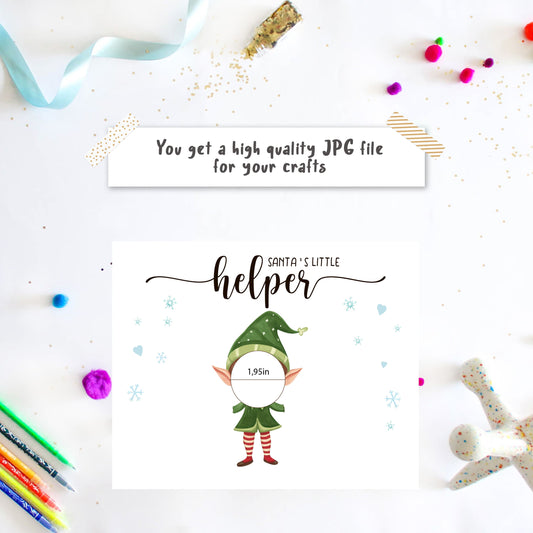 Christmas Elf Handprint Art crafts with Photo