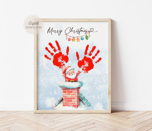 Santa Handprint art template