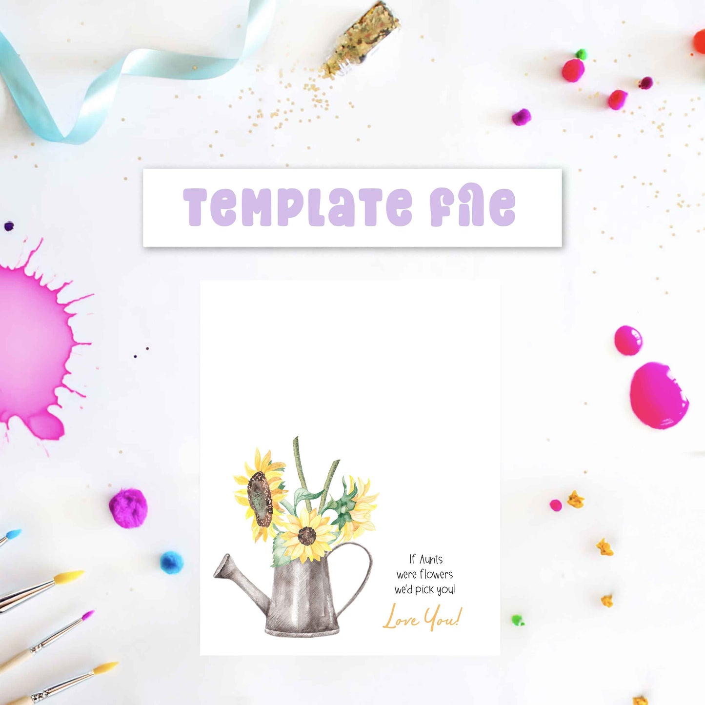 Aunts Handprint Flower Template – Sunflower Keepsake Craft