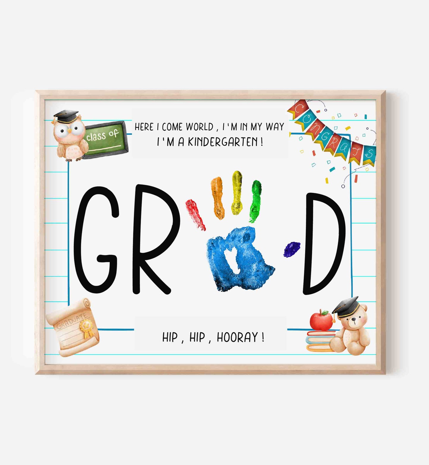 Kindergarten Graduation Crafts - Grad Kids Sign Printable