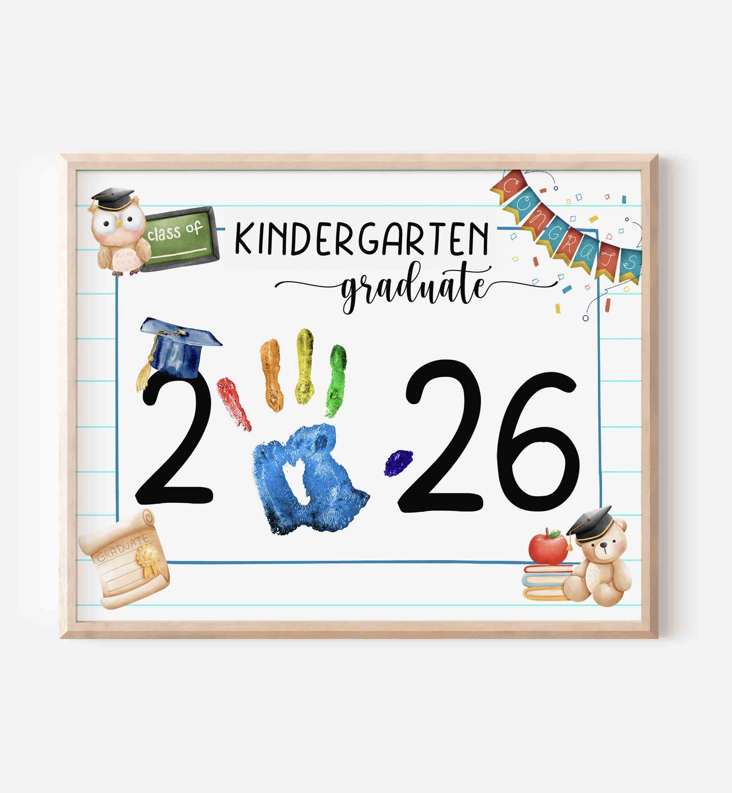 Kindergarten Graduation Sign - End of the Year Certificate Printable