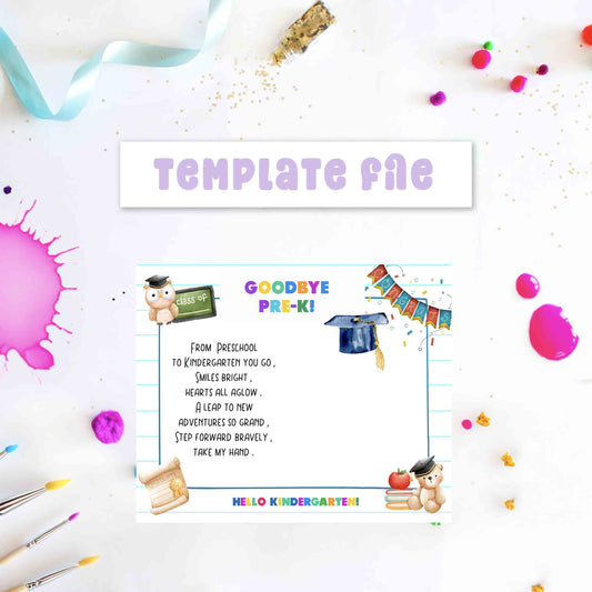 End of Year Handprint Poem Printable