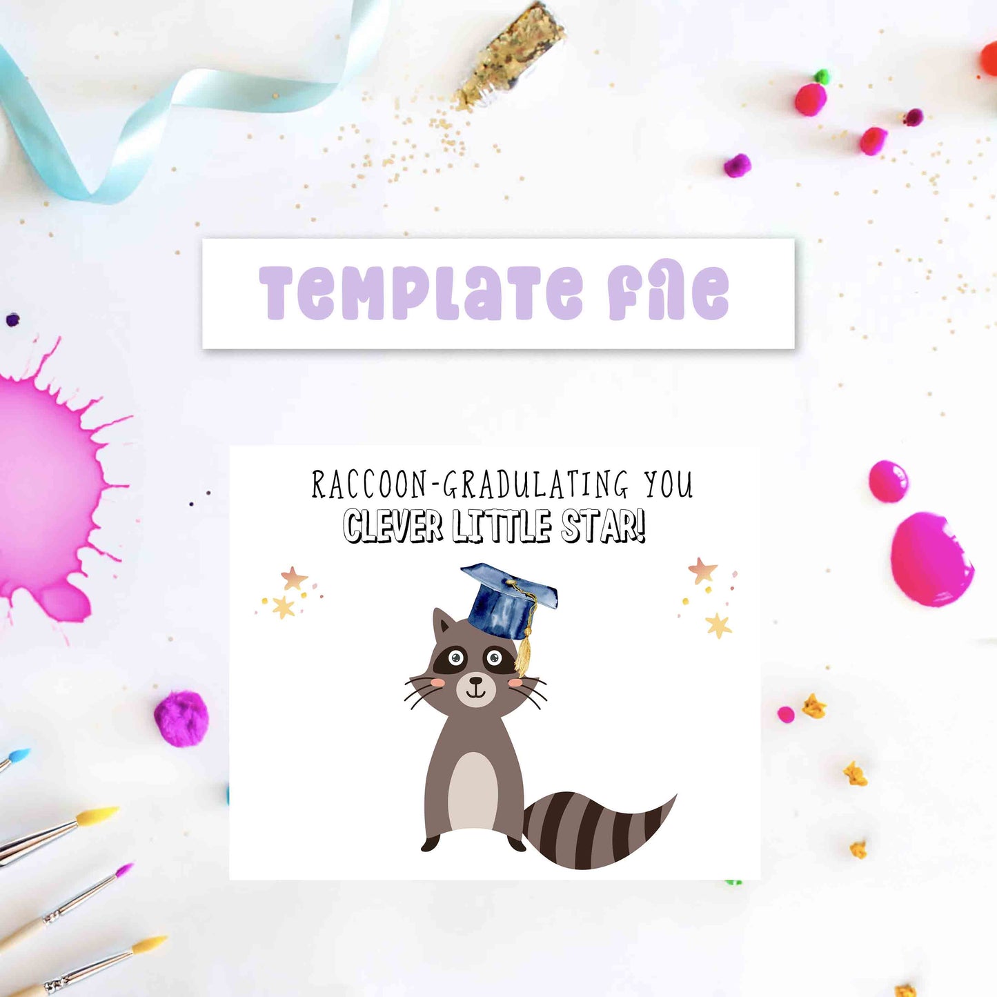Raccoon-gradulating You - Graduation Handprint Printable