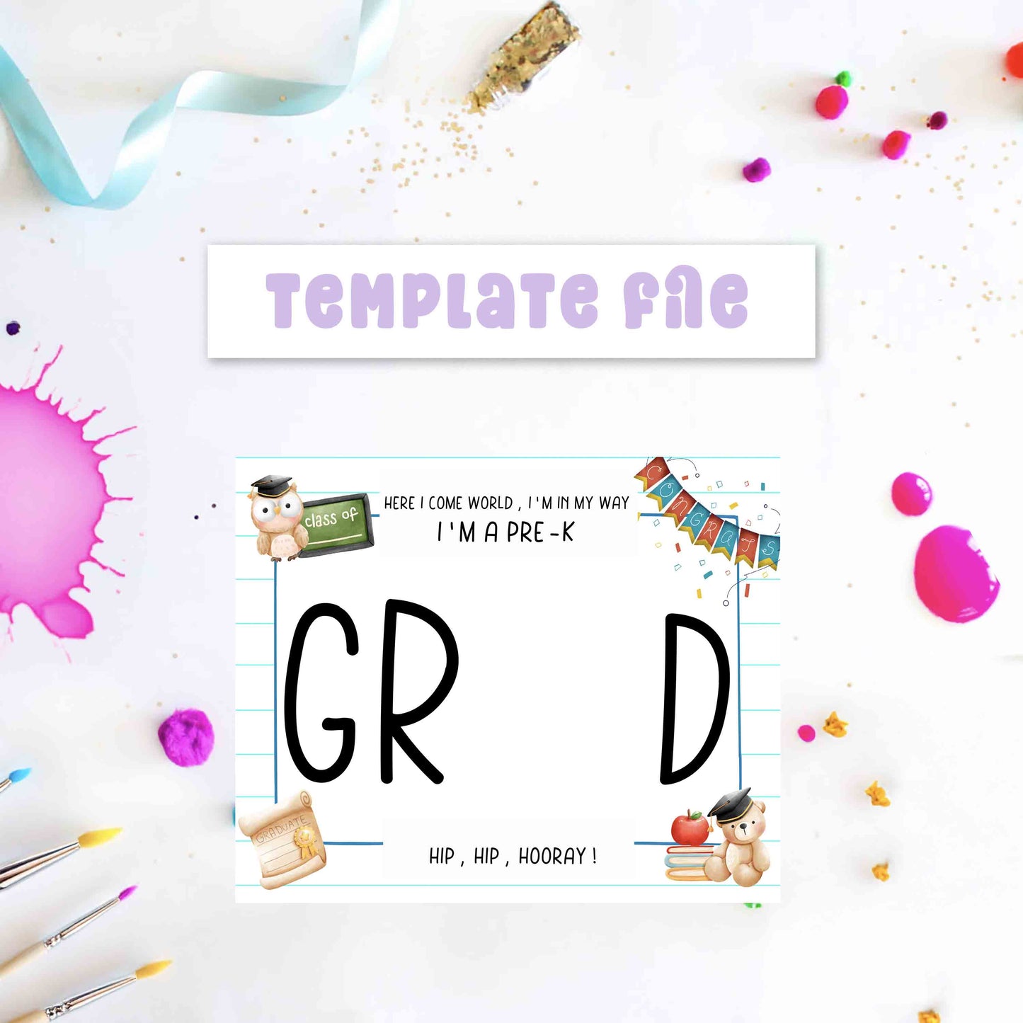 Pre-K Graduation Crafts - Grad Kids Sign Printable