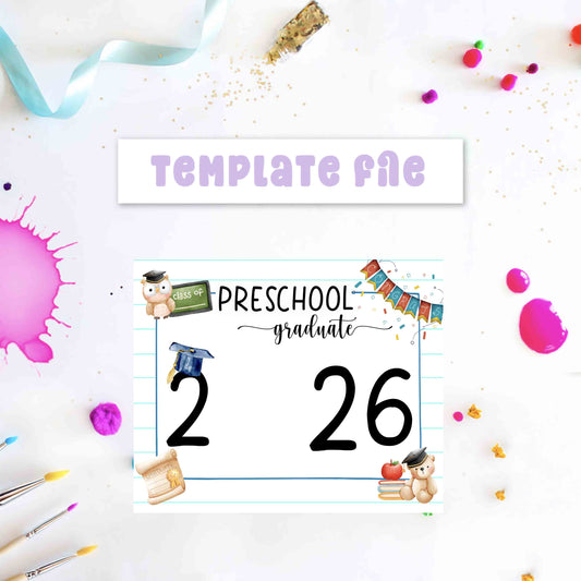 Preschool Graduation Sign - Graduation Crafts Printable