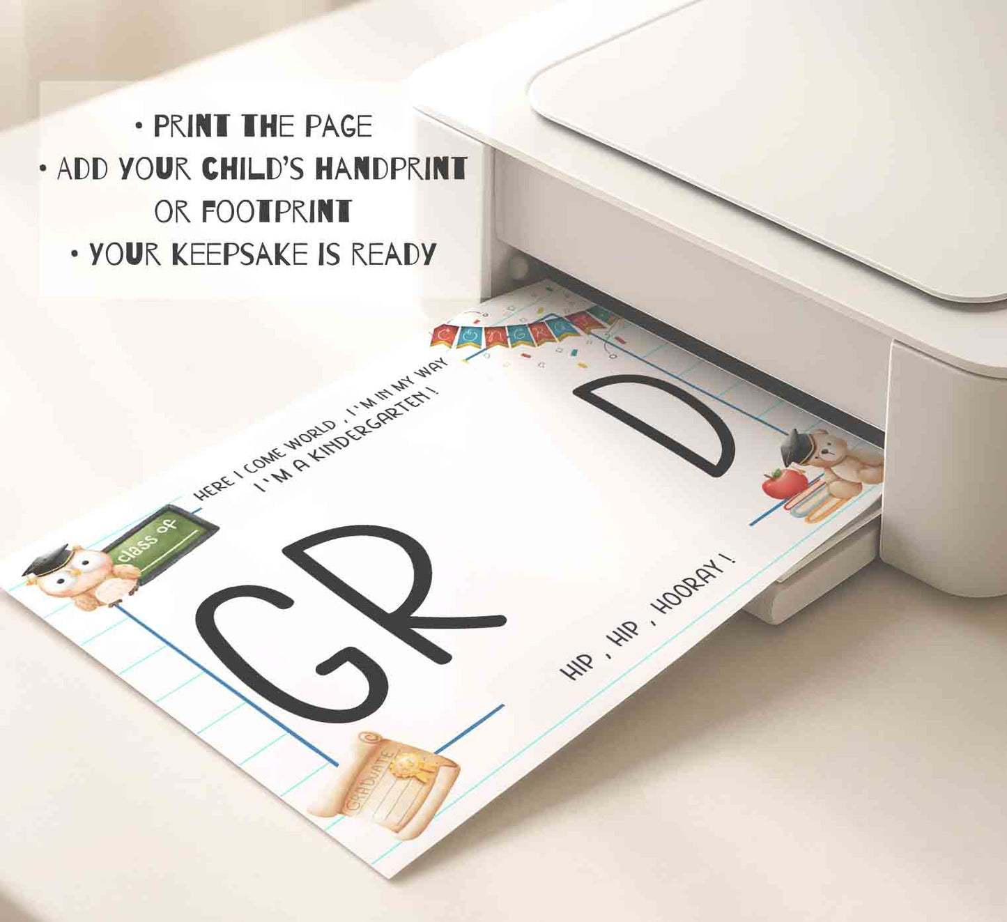 Kindergarten Graduation Crafts - Grad Kids Sign Printable