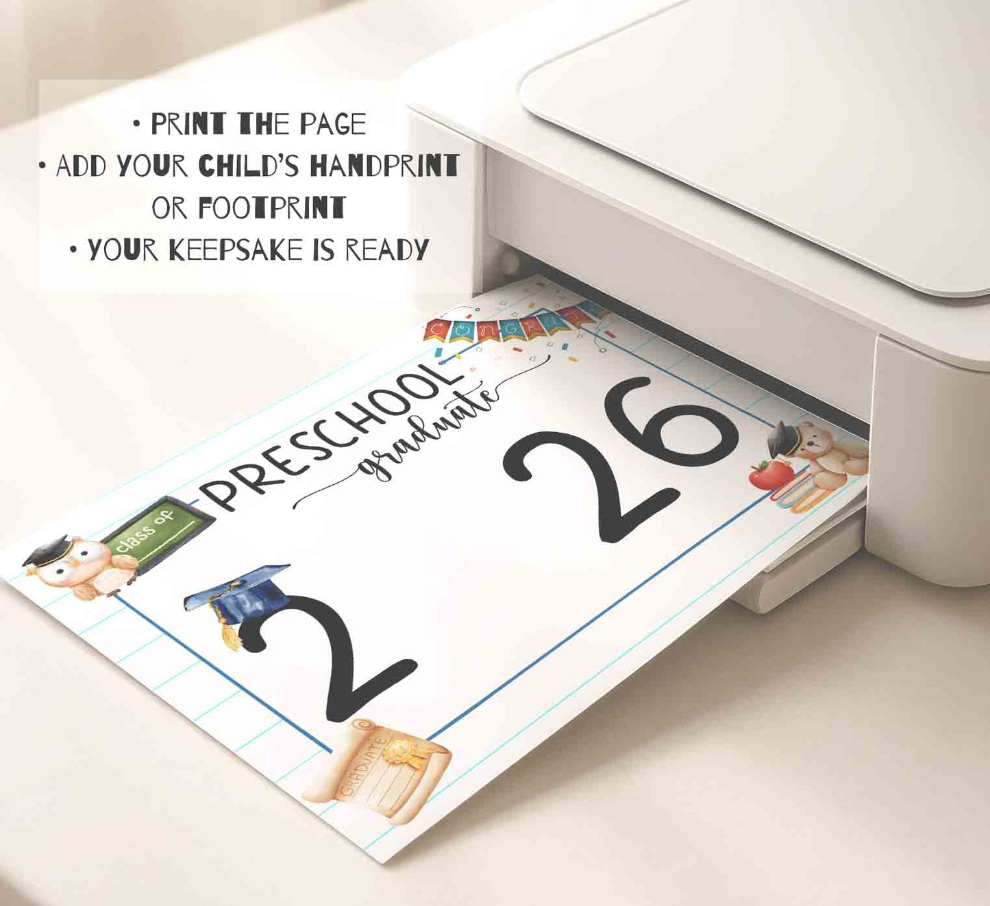 Preschool Graduation Sign - Graduation Crafts Printable