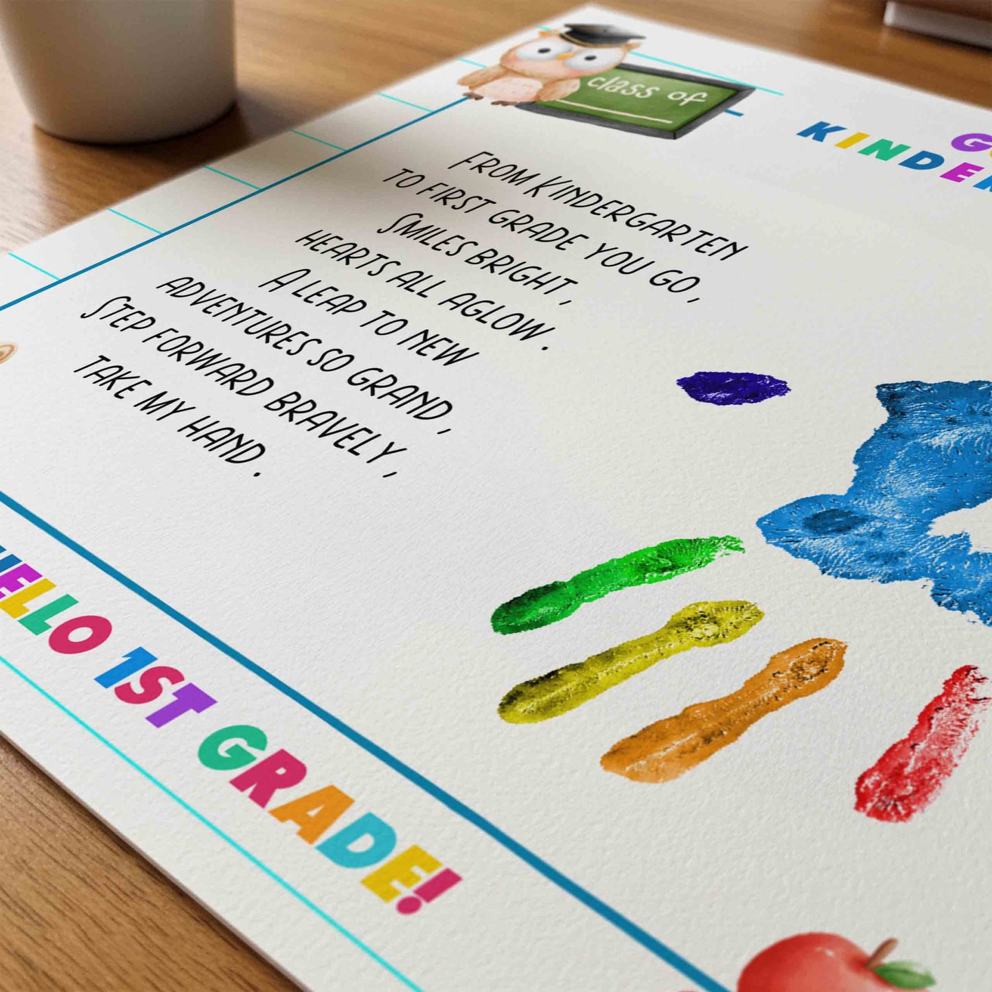 Gift from Teacher for Kindergarten Students - Goodbye Poem Printable