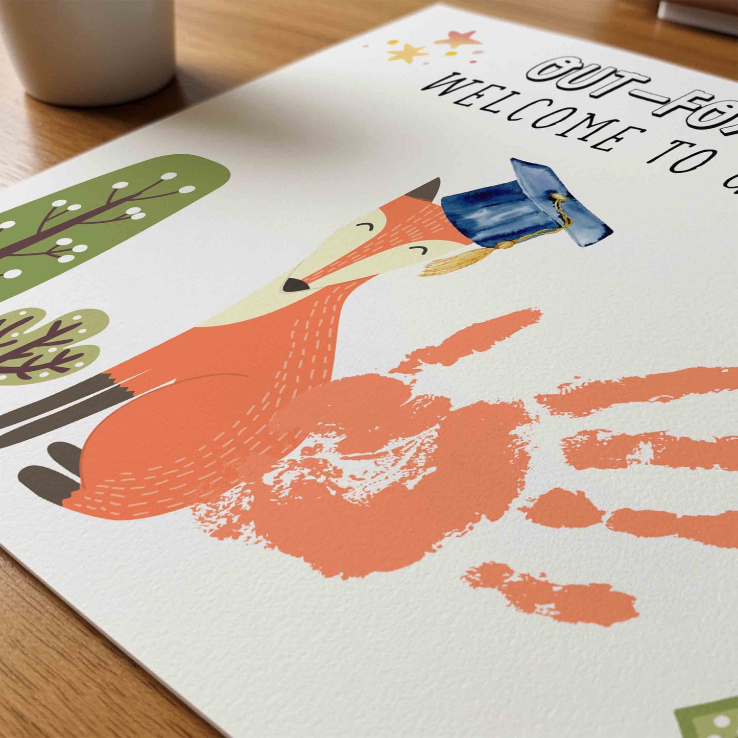 Graduation Sign - Keepsake Certificate with Handprint Printable