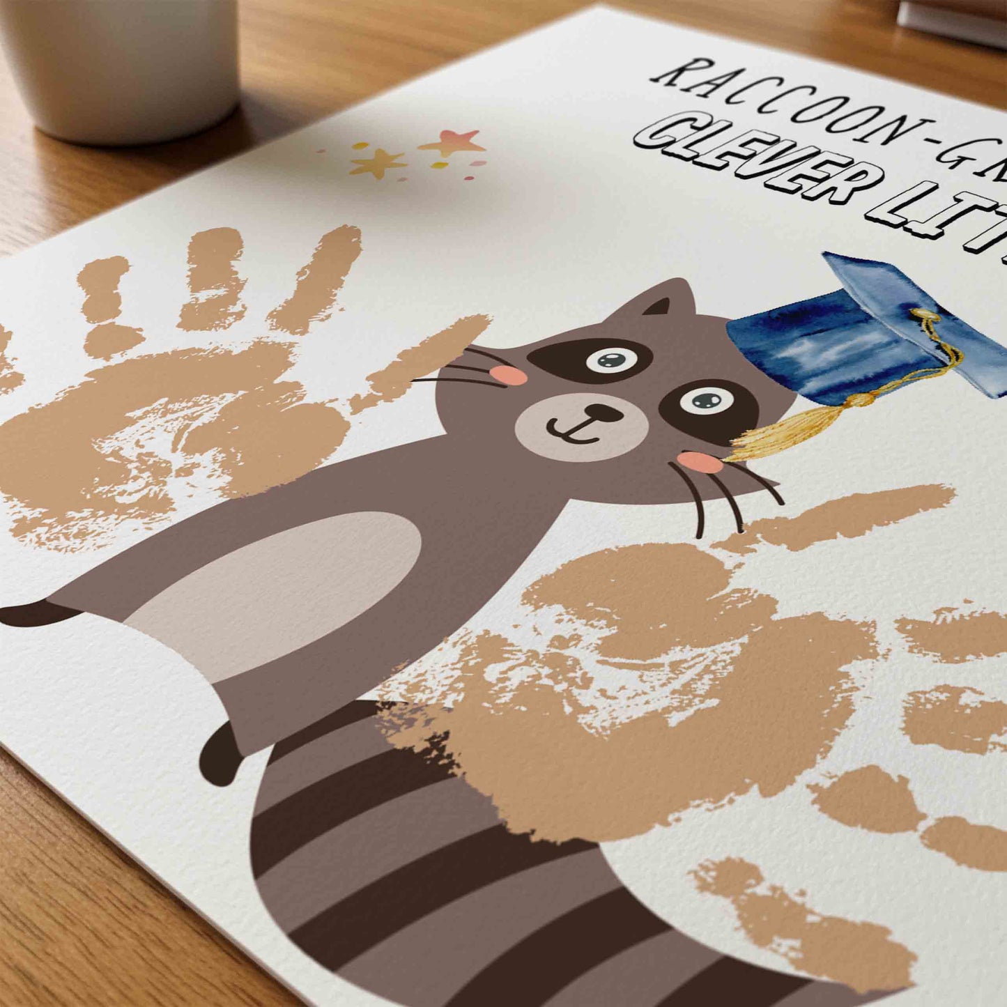 Raccoon-gradulating You - Graduation Handprint Printable