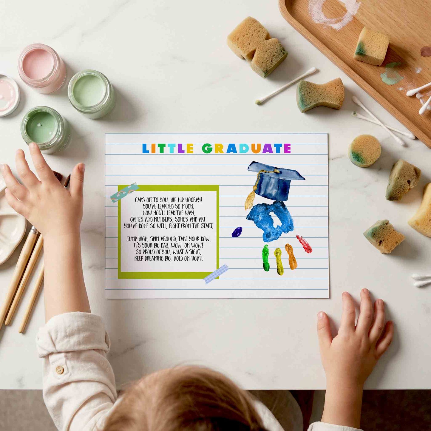 Graduation Handprint with Poem Printable