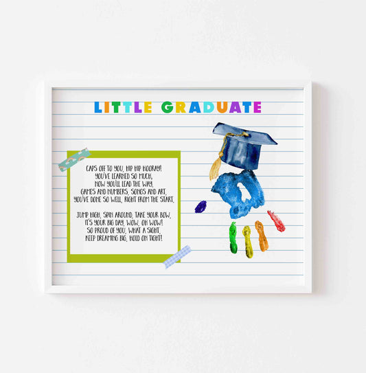 Graduation Handprint Template with Poem Printable