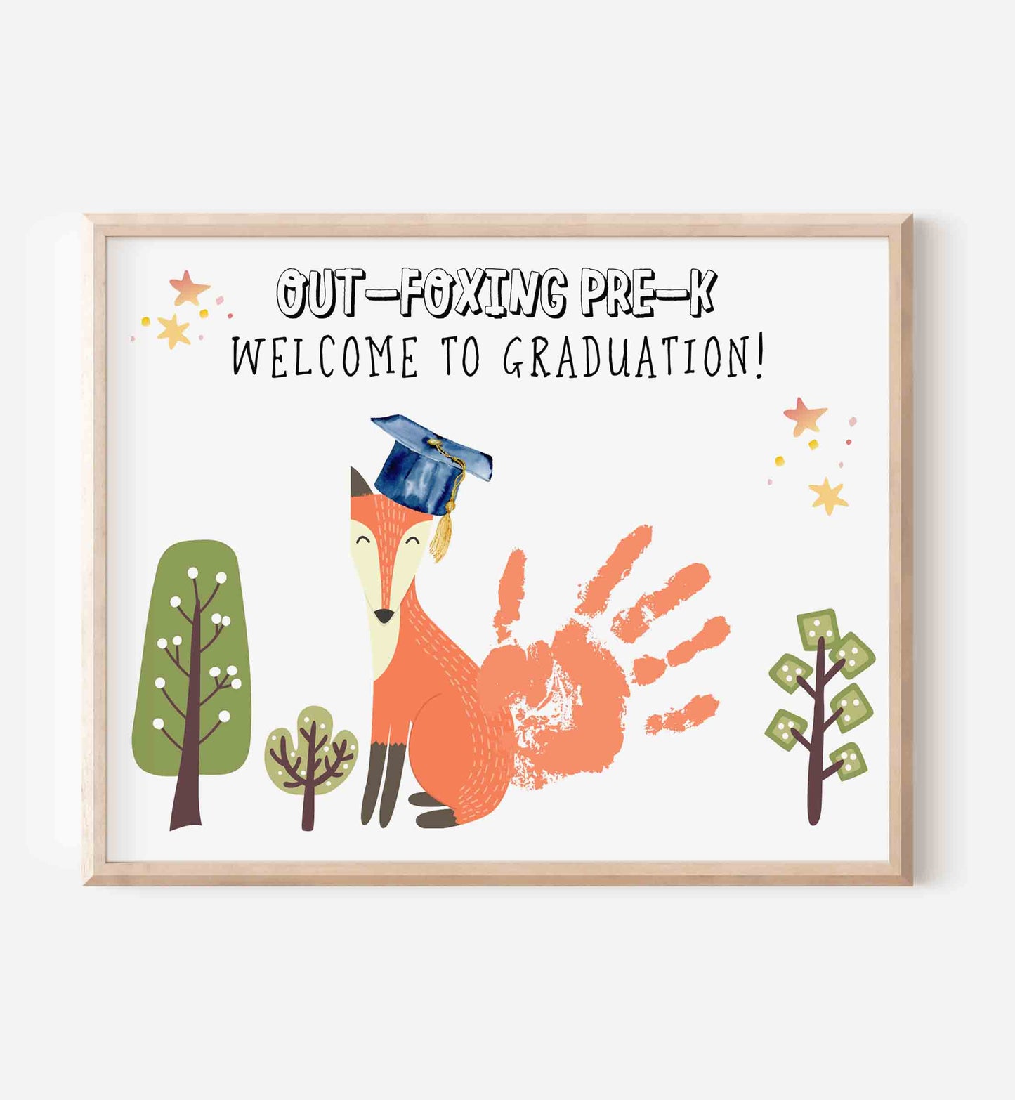 Graduation Sign - Keepsake Certificate with Handprint Printable