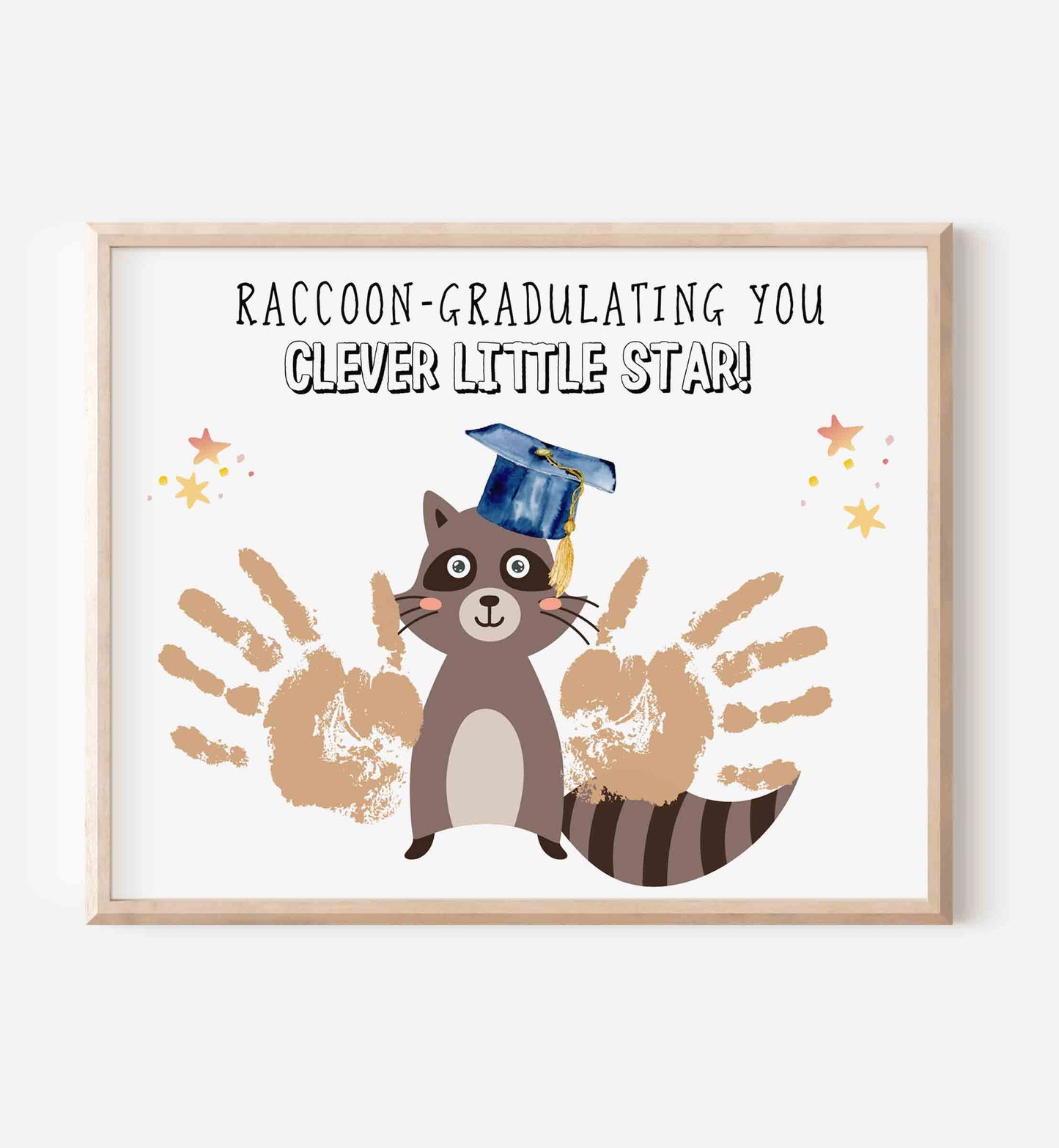 Raccoon-gradulating You - Graduation Handprint Printable