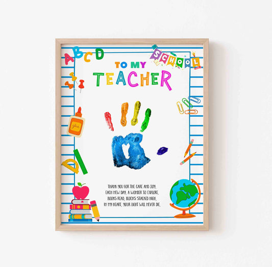 Thank You for Teaching Handprint Template End of Year