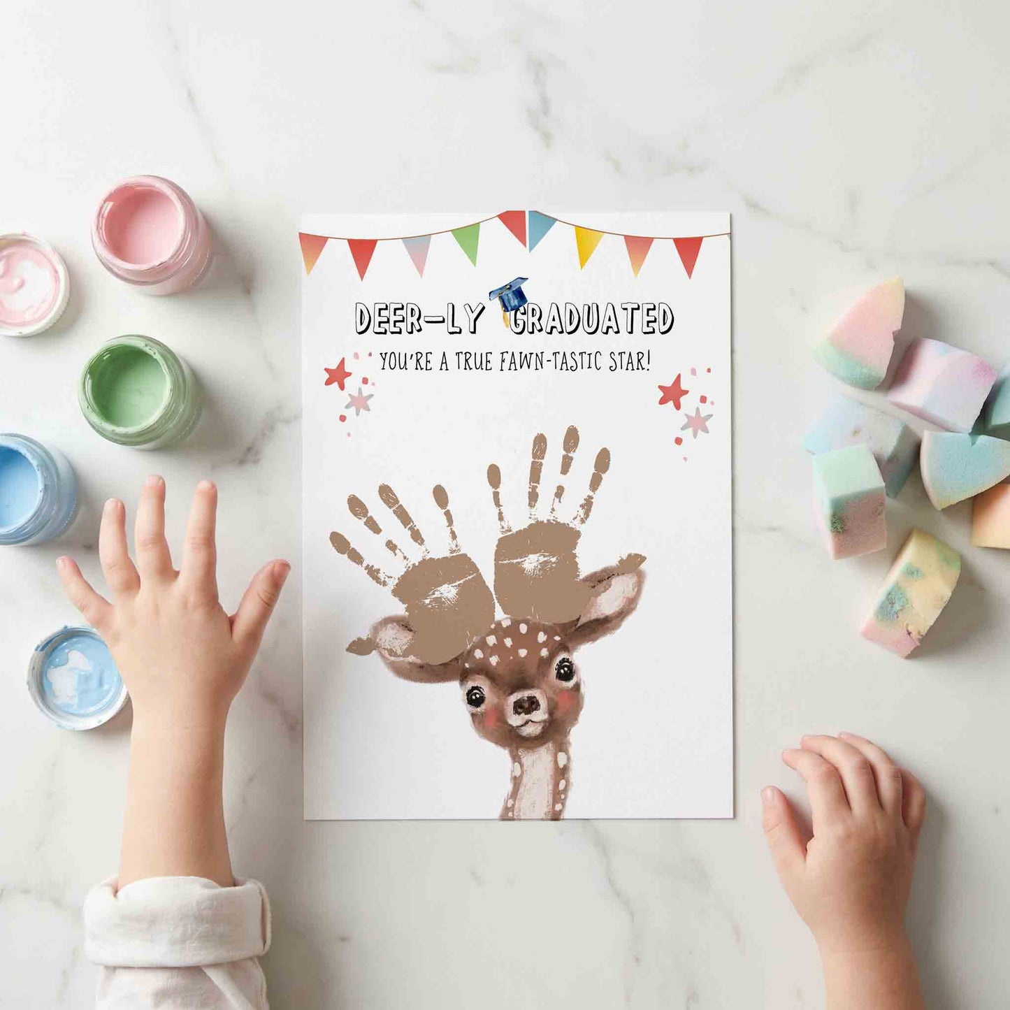 Deer-ly Graduated - Graduation Crafts Printable