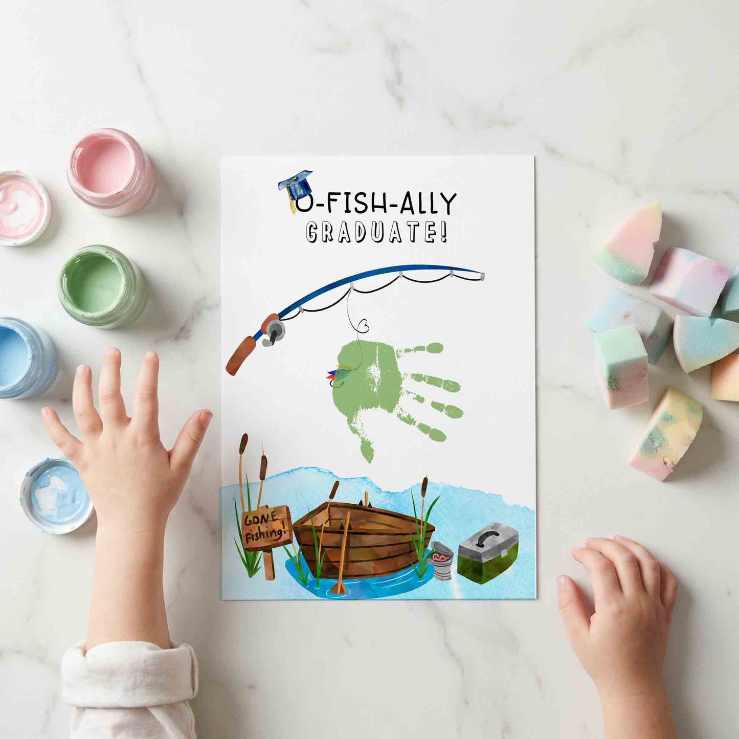 O-Fish-Ally a Graduate - Graduation Crafts Printable