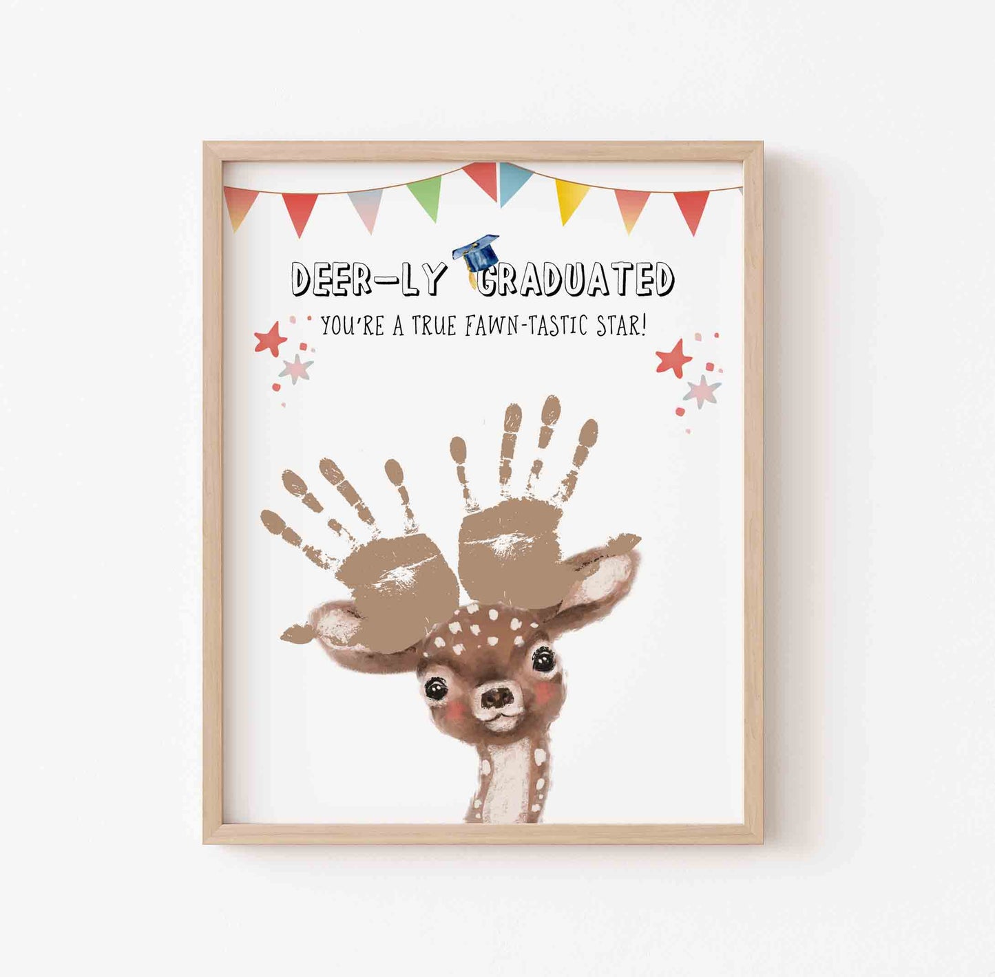 Deer Handprint Template Graduation Deer-ly Graduated
