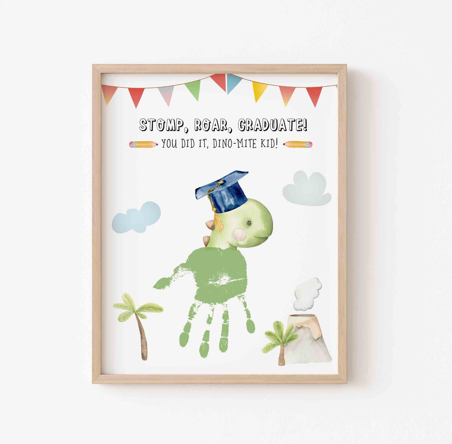 Last Day of School Handprint Template Graduation