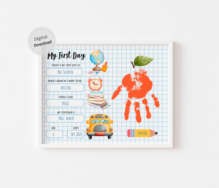 My 1st First Day School board template – AlniPrints