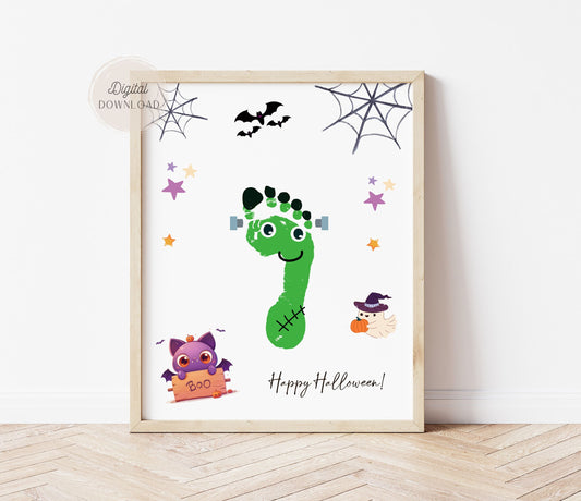 Franken cute - Halloween Monster Footprint Ar