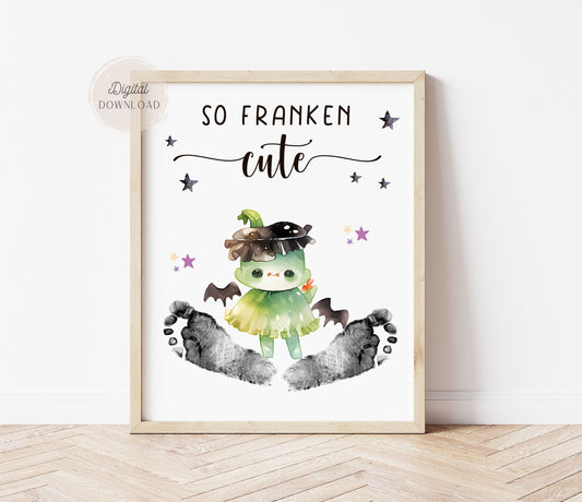 Halloween Monster Footprint - Franken cute