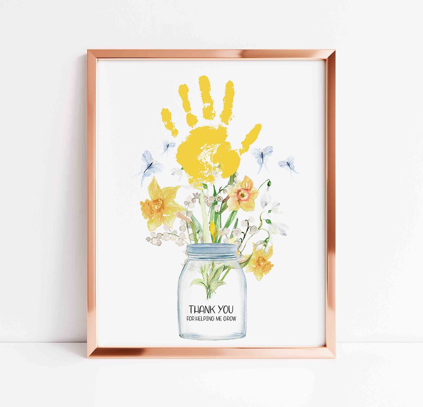 Thank You for Helping Me Grow Handprint Art Card Printable