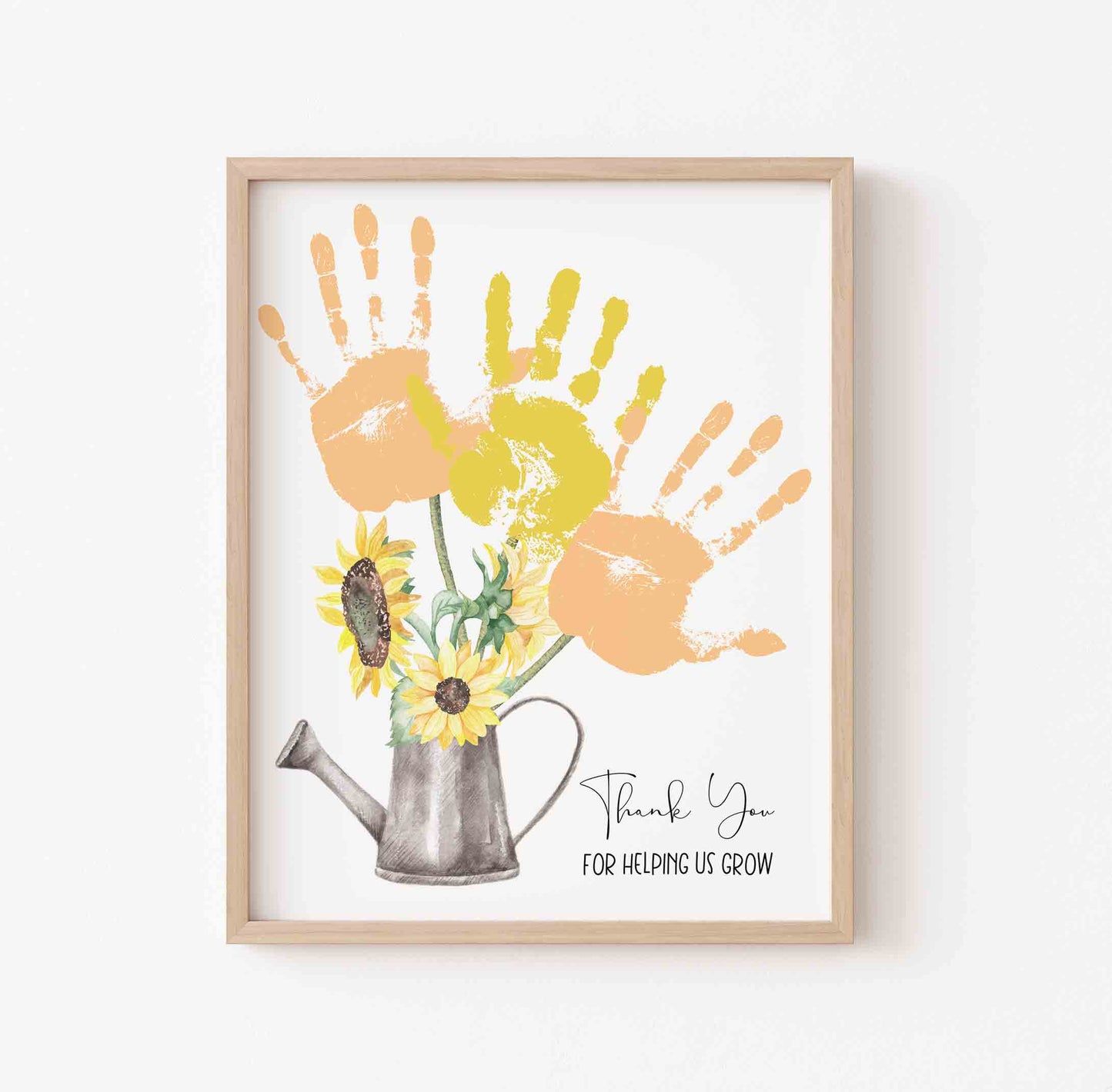 Thank You for Helping Us Grow Sunflower Handprint Printable Art