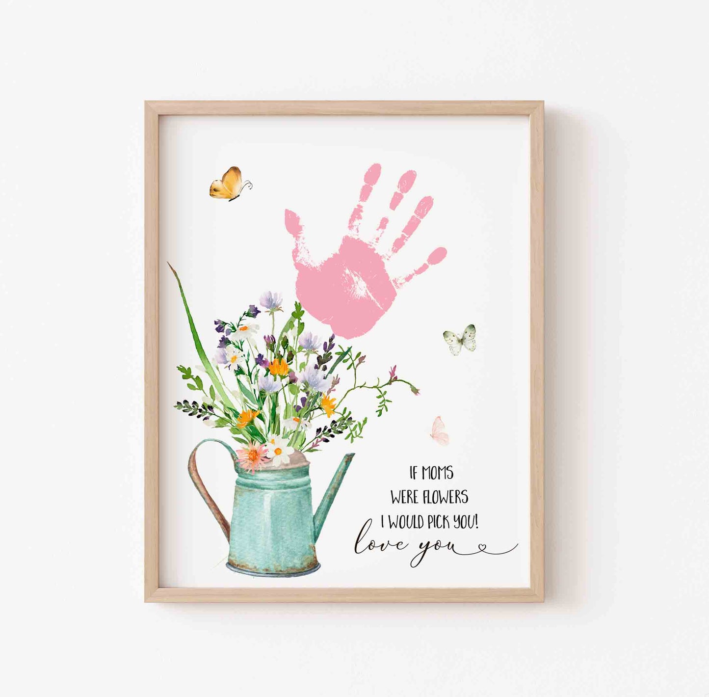 Handprint Flowers for Preschoolers Printable - Mother's Day Craft