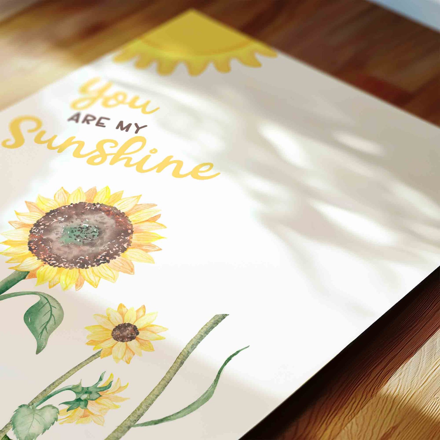 You Are My Sunshine Sunflower Handprint Printable Gift for Grandma