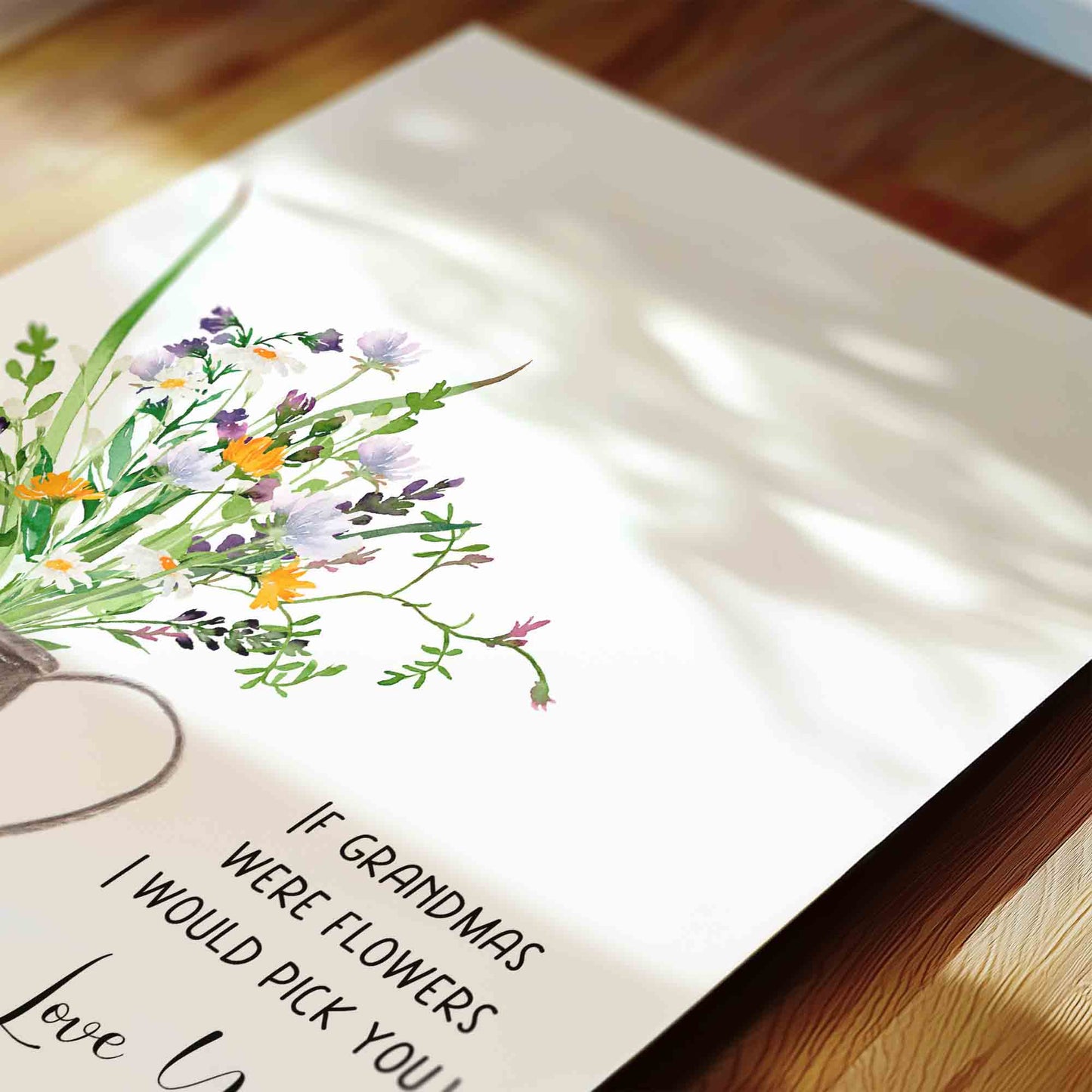 If Grandmas Were Flowers I Would Pick You Handprint Printable