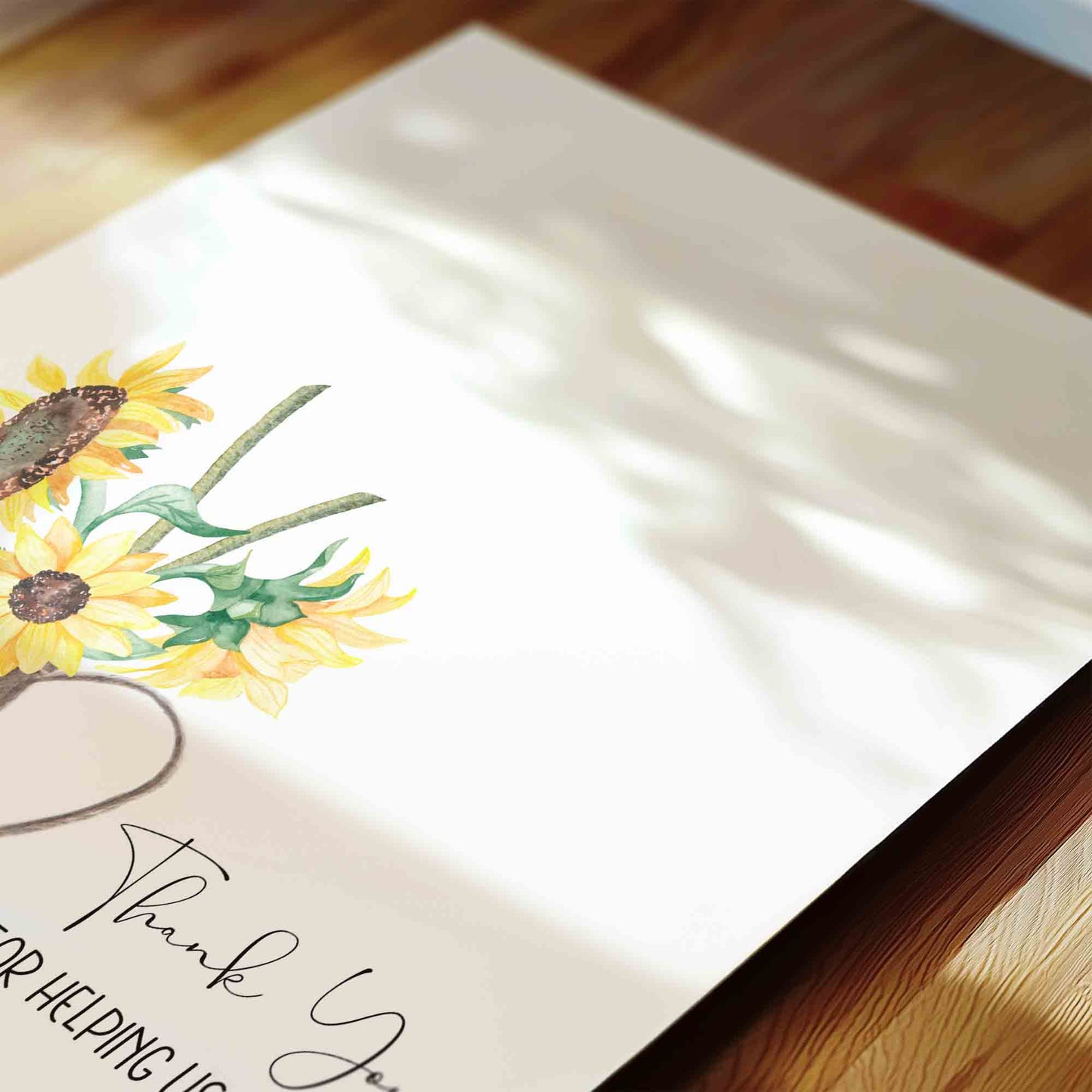 Thank You for Helping Us Grow Sunflower Handprint Printable Art