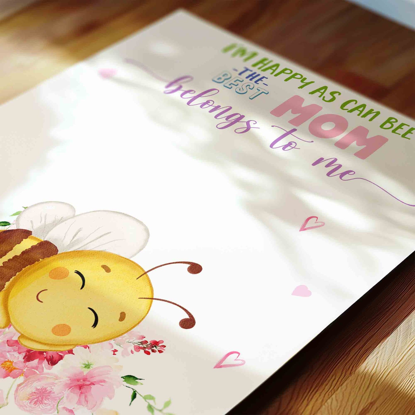 Handprint Craft for Mother's Day Cute Bee Handprint Printable