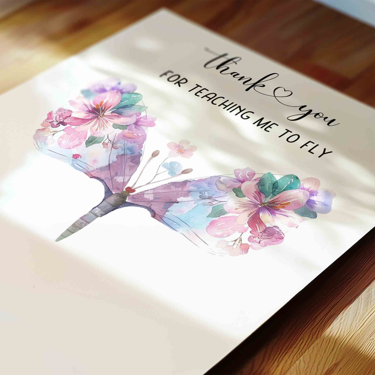 Thank You for Helping Me Fly Handprint Appreciation Gift Printable