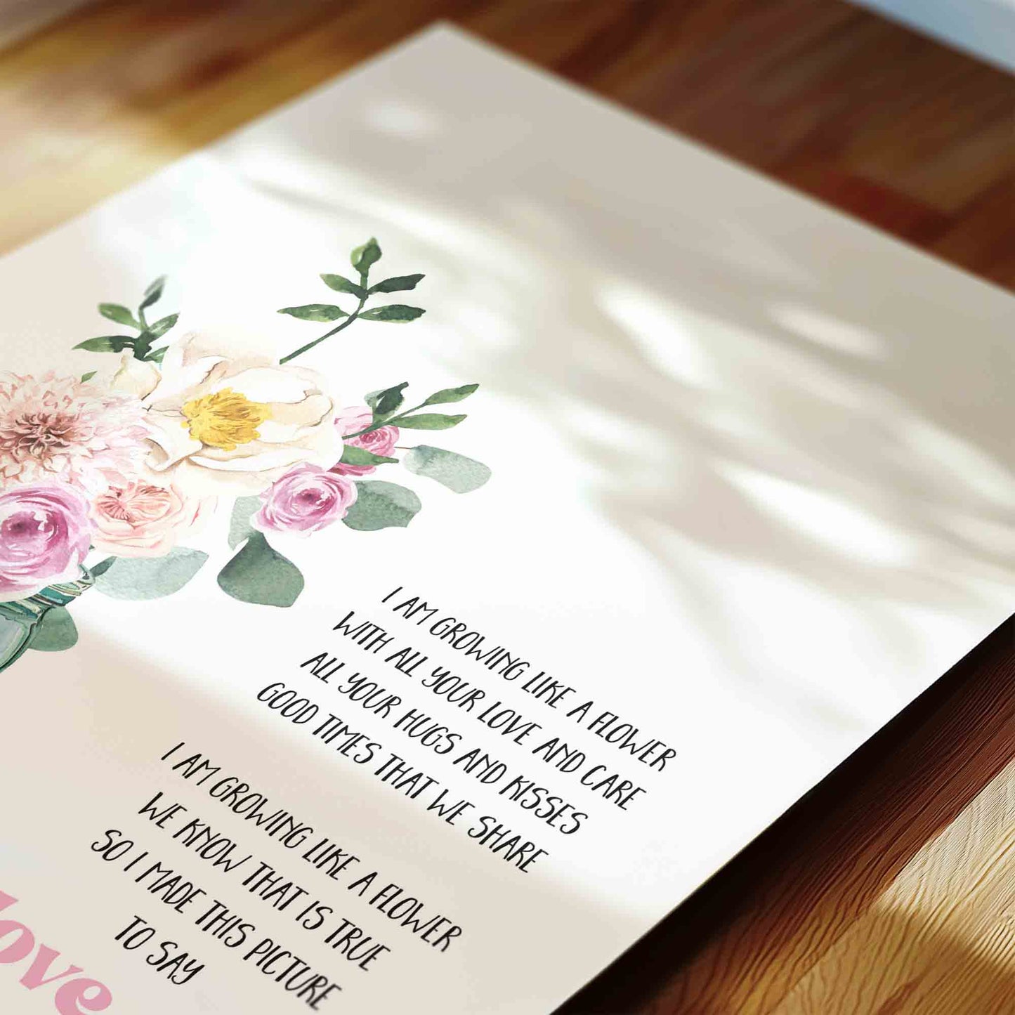 Mother's Day Handprint Poem Printable Keepsake for Mom