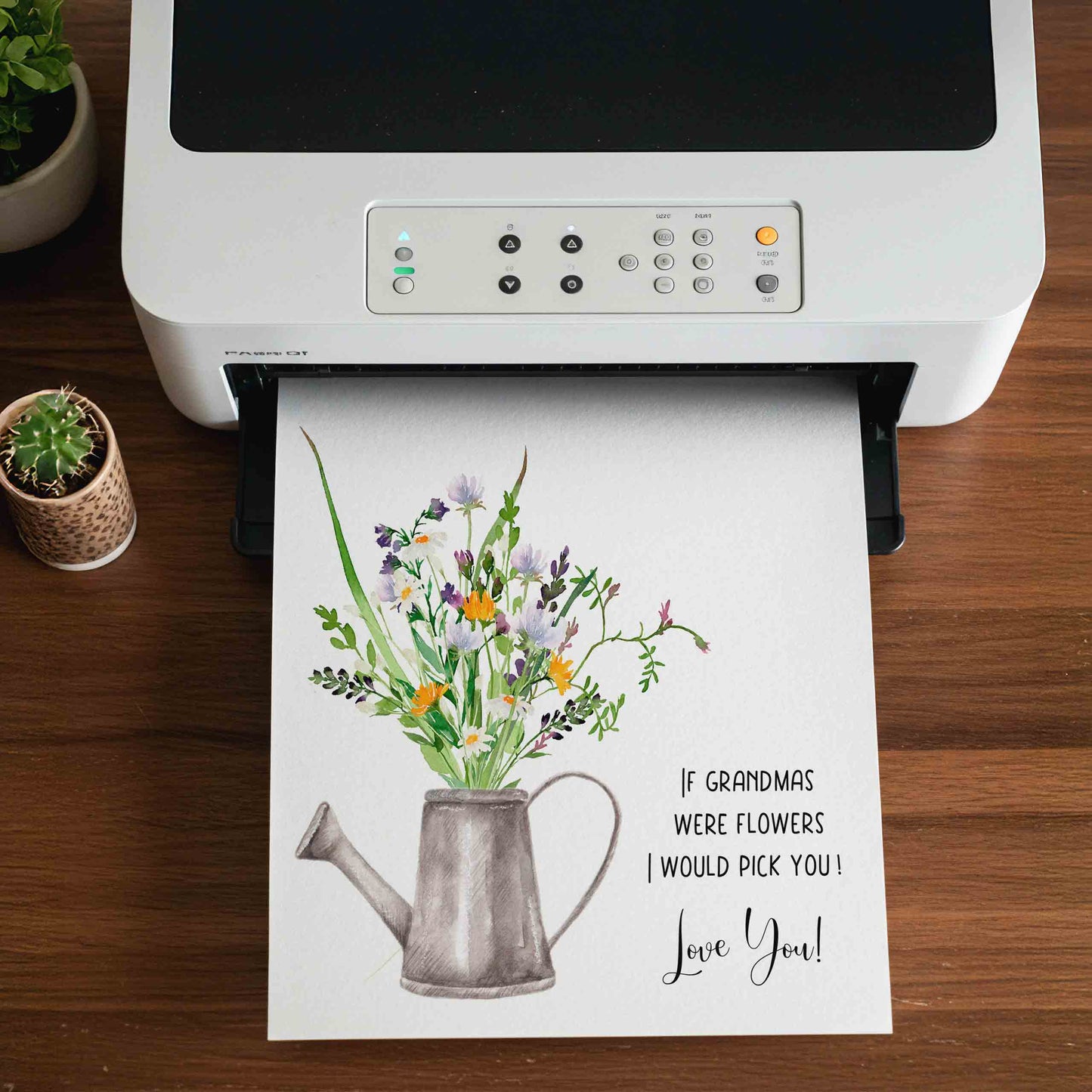 If Grandmas Were Flowers I Would Pick You Handprint Printable
