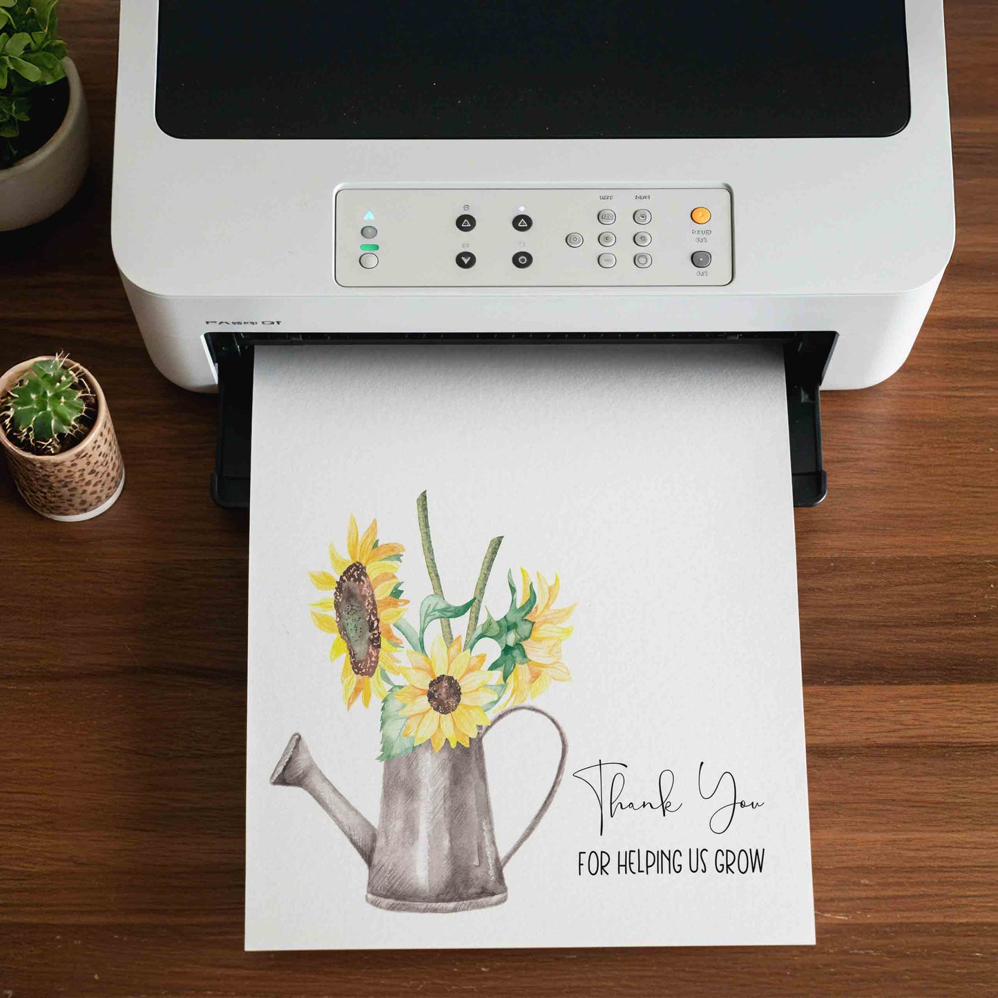 Thank You for Helping Us Grow Sunflower Handprint Printable Art